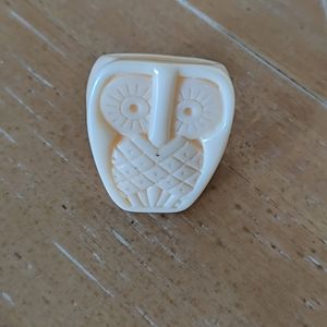 Cute engraved owl ring